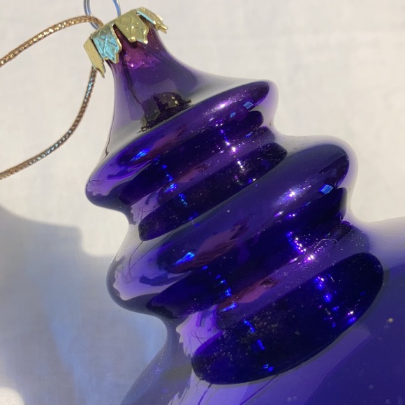 Large glass ornament purple 9,5” - Picture 7 of 9